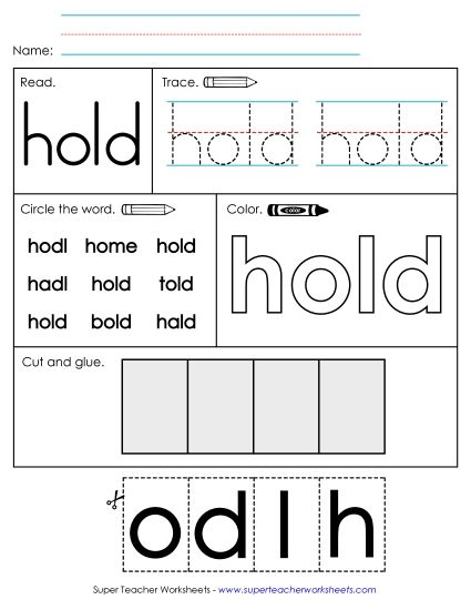 Worksheet 2: Hold (Printable PDF Worksheet)