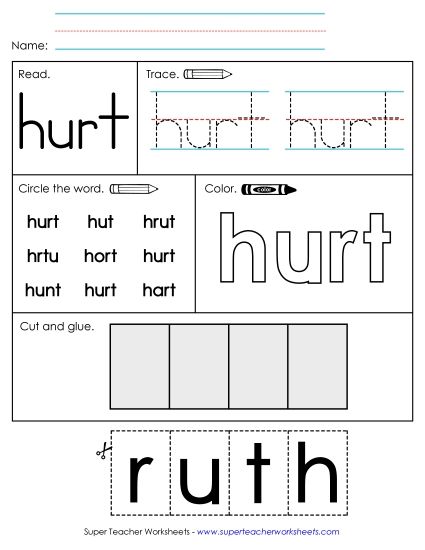 Worksheet 2: Hurt (Printable PDF Worksheet)