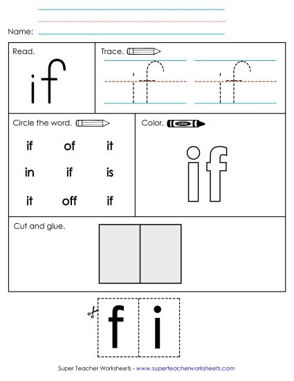 Worksheet 2: If (Printable PDF Worksheet)