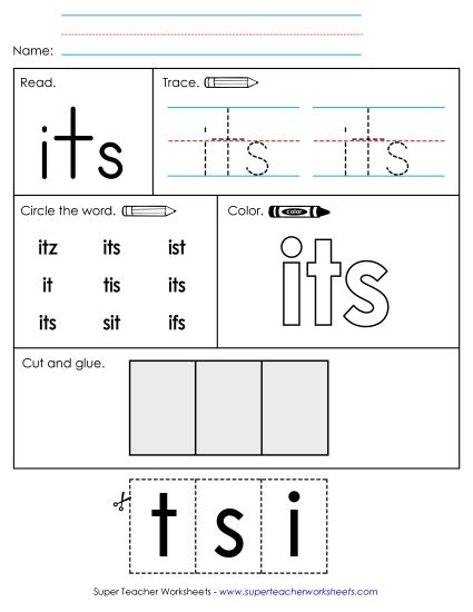 Worksheet 2: Its (Printable PDF Worksheet)