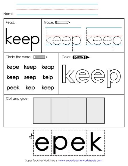 Worksheet 2: Keep (Printable PDF Worksheet)