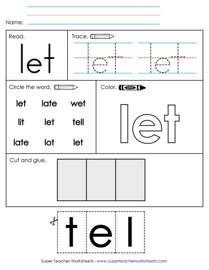 Worksheet 2: Let (Printable PDF Worksheet)