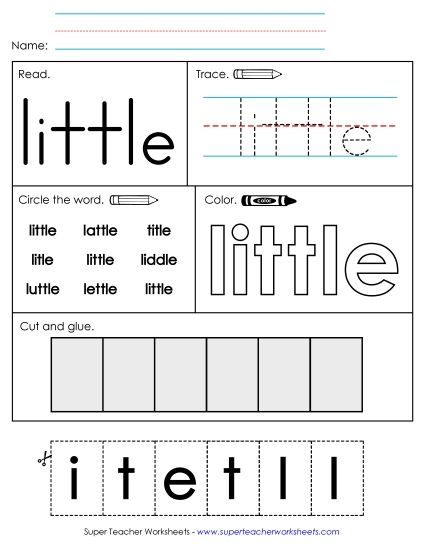 Worksheet 2: Little (Printable PDF Worksheet)