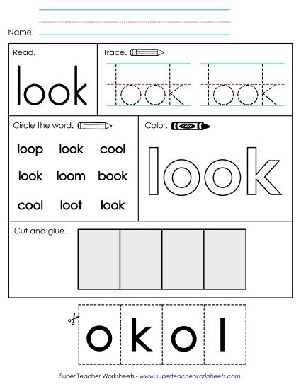 Worksheet 2: Look (Printable PDF Worksheet)