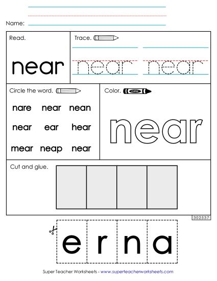 Worksheet 2: Near (Printable PDF Worksheet)