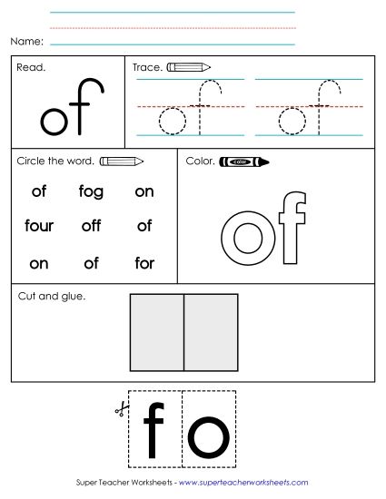 Worksheet 2: Of (Printable PDF Worksheet)