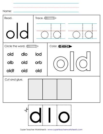 Worksheet 2: Old (Printable PDF Worksheet)