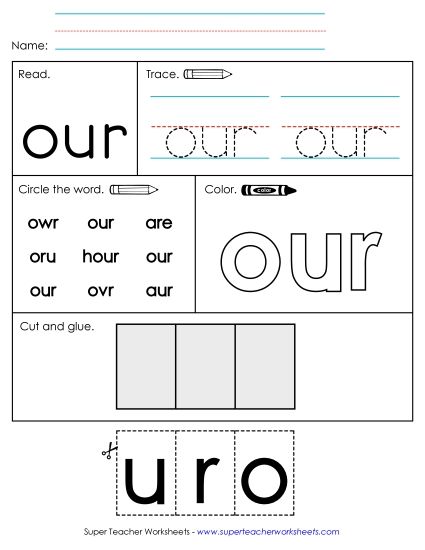Worksheet 2: Our (Printable PDF Worksheet)
