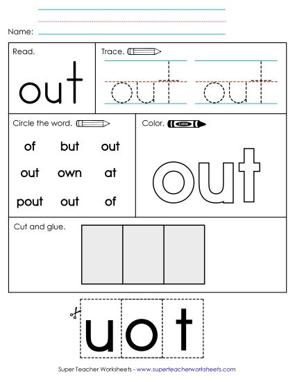 Worksheet 2: Out (Printable PDF Worksheet)