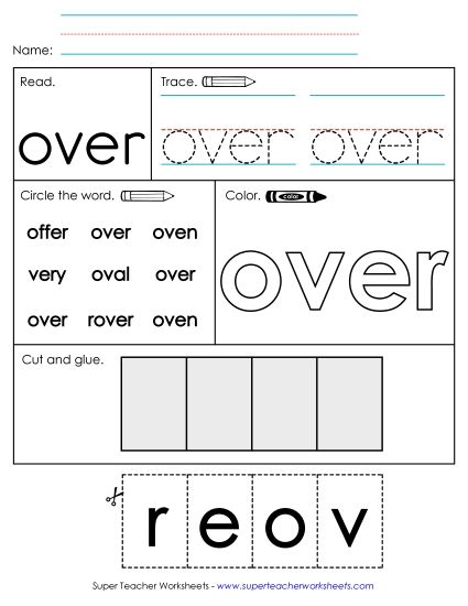 Worksheet 2: Over (Printable PDF Worksheet)