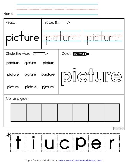 Worksheet 2: Picture (Printable PDF Worksheet)