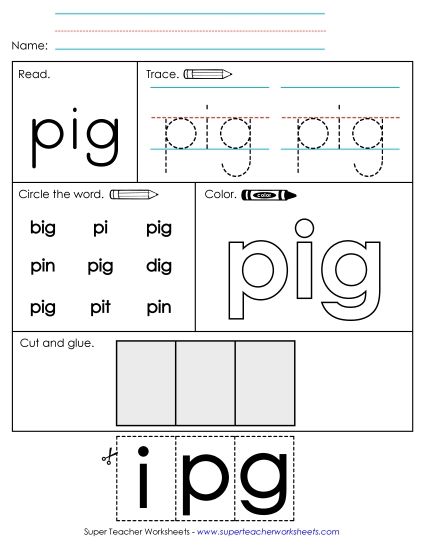 Worksheet 2: Pig (Printable PDF Worksheet)