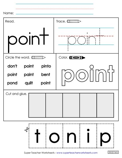 Worksheet 2: Point (Printable PDF Worksheet)