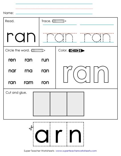 Worksheet 2: Ran (Printable PDF Worksheet)
