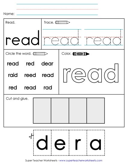 Worksheet 2: Read (Printable PDF Worksheet)