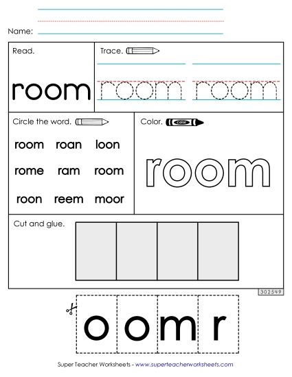 Worksheet 2: Room (Printable PDF Worksheet)