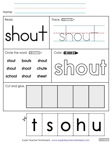 Worksheet 2: Shout (Printable PDF Worksheet)