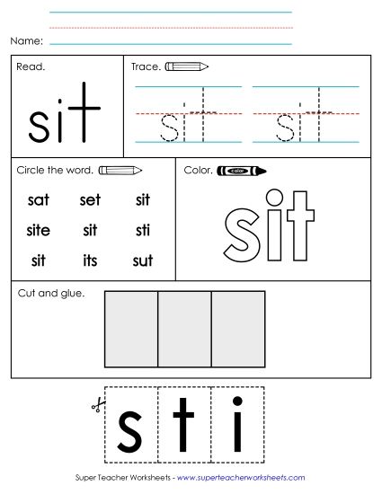 Worksheet 2: Sit (Printable PDF Worksheet)