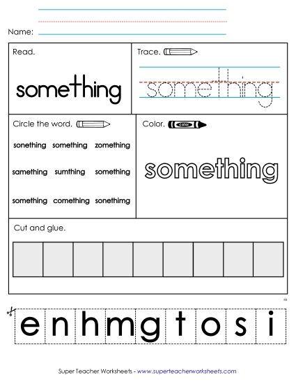 Worksheet 2: Something (Printable PDF Worksheet)