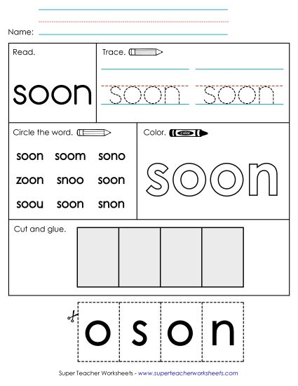 Worksheet 2: Soon (Printable PDF Worksheet)