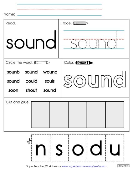 Worksheet 2: Sound (Printable PDF Worksheet)