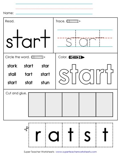 Worksheet 2: Start (Printable PDF Worksheet)