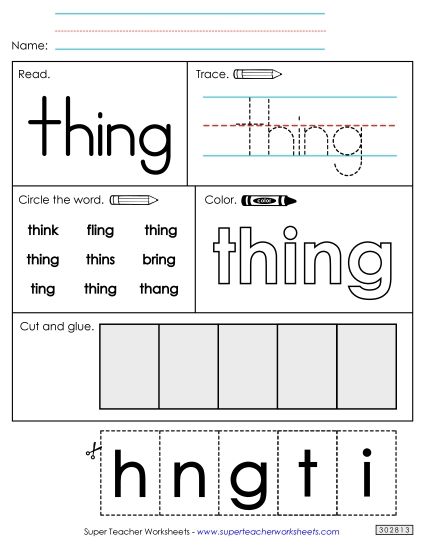 Worksheet 2: Thing (Printable PDF Worksheet)