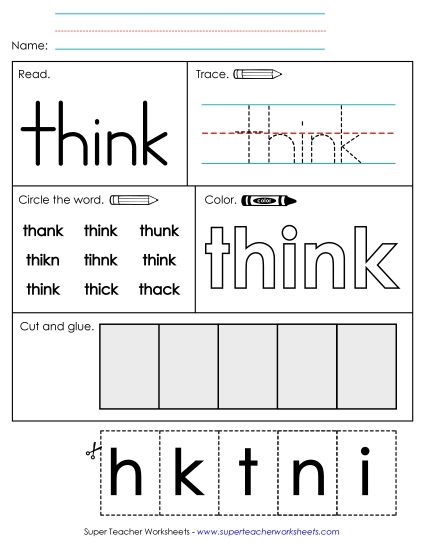 Worksheet 2: Think (Printable PDF Worksheet)