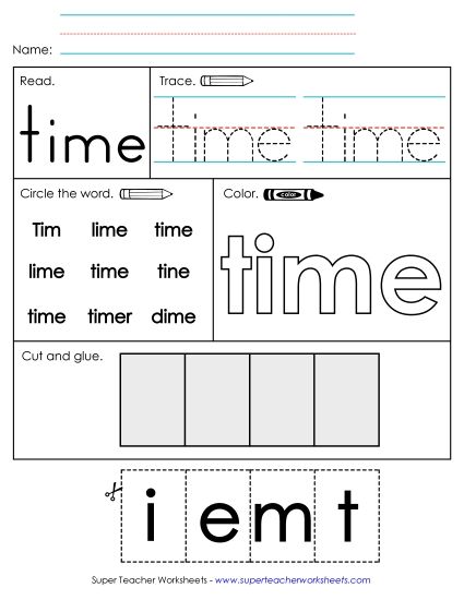 Worksheet 2: Time (Printable PDF Worksheet)