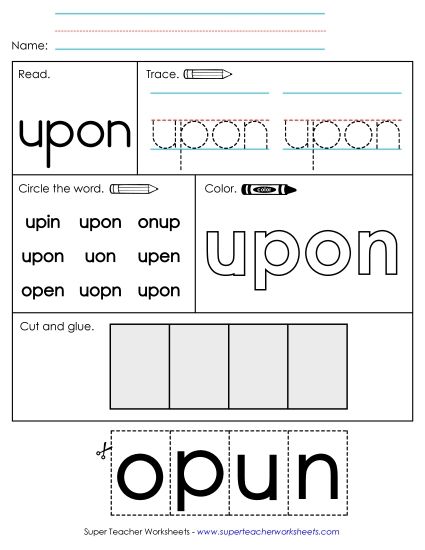 Worksheet 2: Upon (Printable PDF Worksheet)