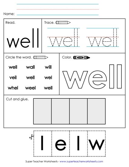 Worksheet 2: Well (Printable PDF Worksheet)