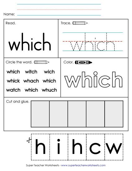 Worksheet 2: Which (Printable PDF Worksheet)