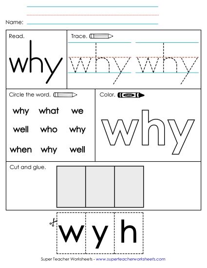 Worksheet 2: Why (Printable PDF Worksheet)