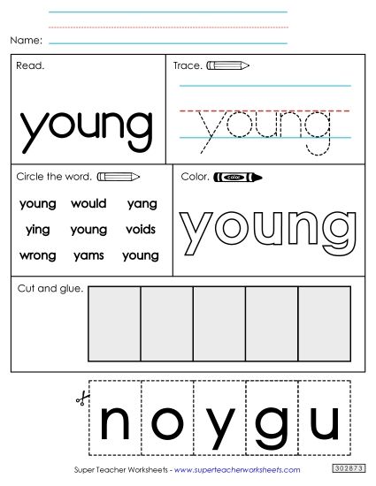 Worksheet 2: Young (Printable PDF Worksheet)