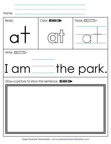 Worksheet 3: At (Printable PDF Worksheet)