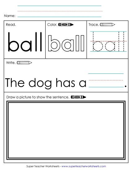 Worksheet 3: Ball (Printable PDF Worksheet)