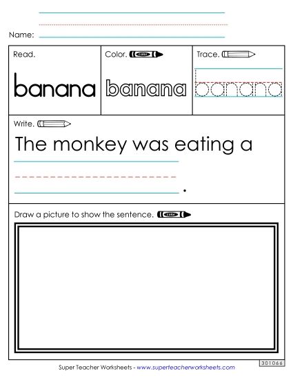Worksheet 3: Banana (Printable PDF Worksheet)
