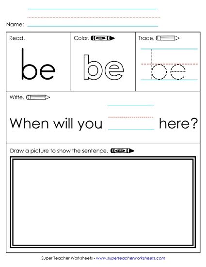 Worksheet 3: Be (Printable PDF Worksheet)