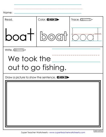 Worksheet 3: Boat (Printable PDF Worksheet)