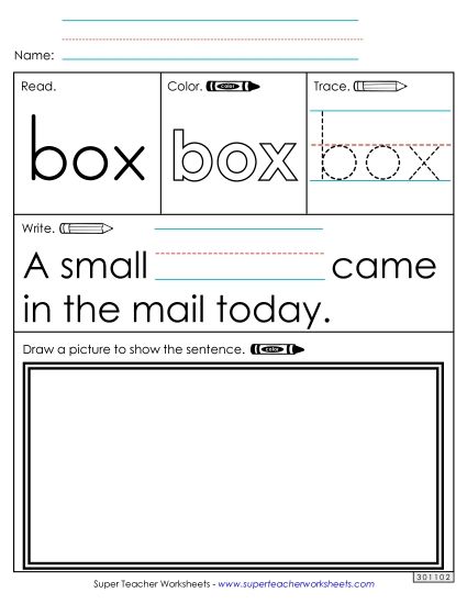 Worksheet 3: Box (Printable PDF Worksheet)