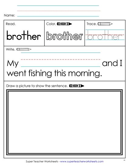 Worksheet 3: Brother (Printable PDF Worksheet)