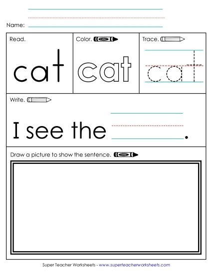 Worksheet 3: Cat (Printable PDF Worksheet)