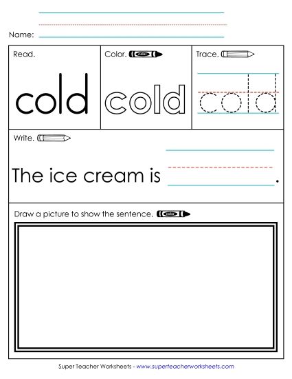Worksheet 3: Cold (Printable PDF Worksheet)