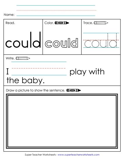 Worksheet 3: Could (Printable PDF Worksheet)