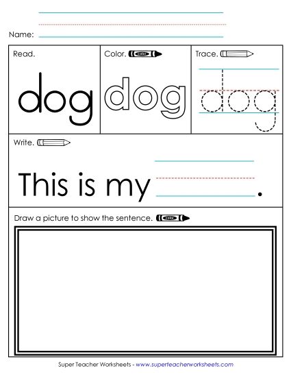 Worksheet 3: Dog (Printable PDF Worksheet)