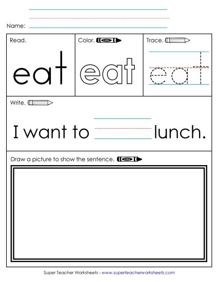 Worksheet 3: Eat (Printable PDF Worksheet)