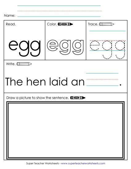 Worksheet 3: Egg (Printable PDF Worksheet)