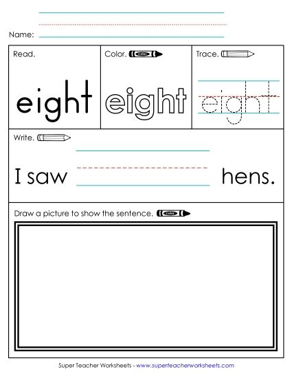 Worksheet 3: Eight (Printable PDF Worksheet)
