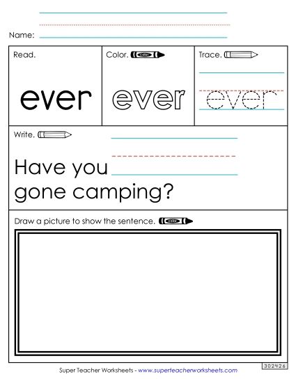 Worksheet 3: Ever (Printable PDF Worksheet)