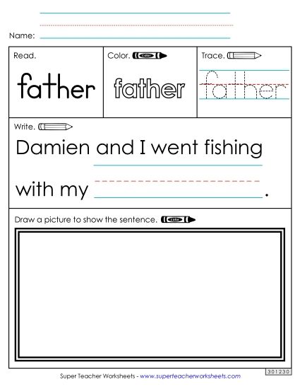 Worksheet 3: Father (Printable PDF Worksheet)